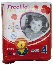 Diapers Pants Maxi nr.4  8-15kg/22pcs/Freelife